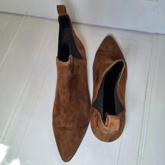 Diane Von Furstenburg Women's NADIE Brown Suede Chelsea Boots Size 9 - Picture 15 of 15